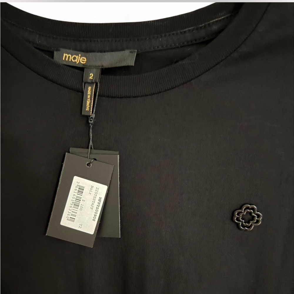Maje Black Short Sleeve Tee